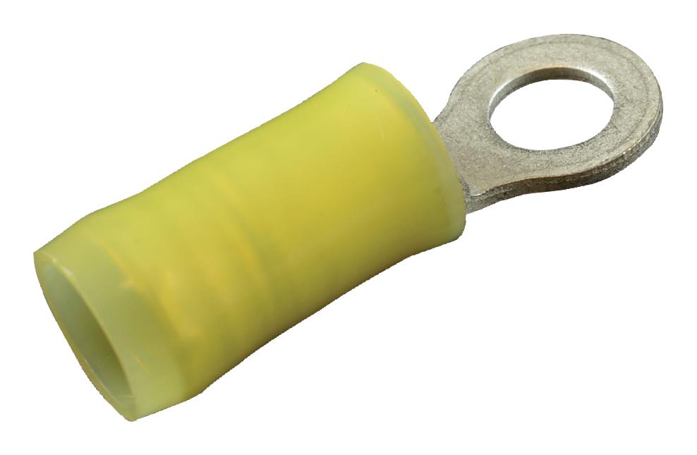 Amp Connectors / Te Connectivity 32883. Terminal, Ring Tongue, #10, Crimp Yellow