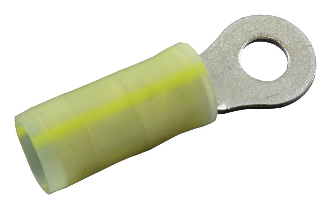 Amp Connectors / Te Connectivity 2-320568-2. Terminal, Ring Tongue, #8, Crimp, Yellow