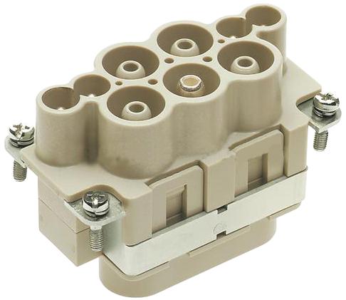 HARTING 09380082601 Rectangular Insert, Receptacle, 10B, 4 Position, Clamp