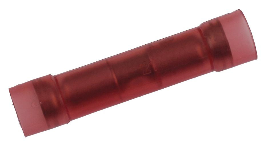 Multicomp Pro Mc29365 Terminal, Butt Splice, Crimp, Red