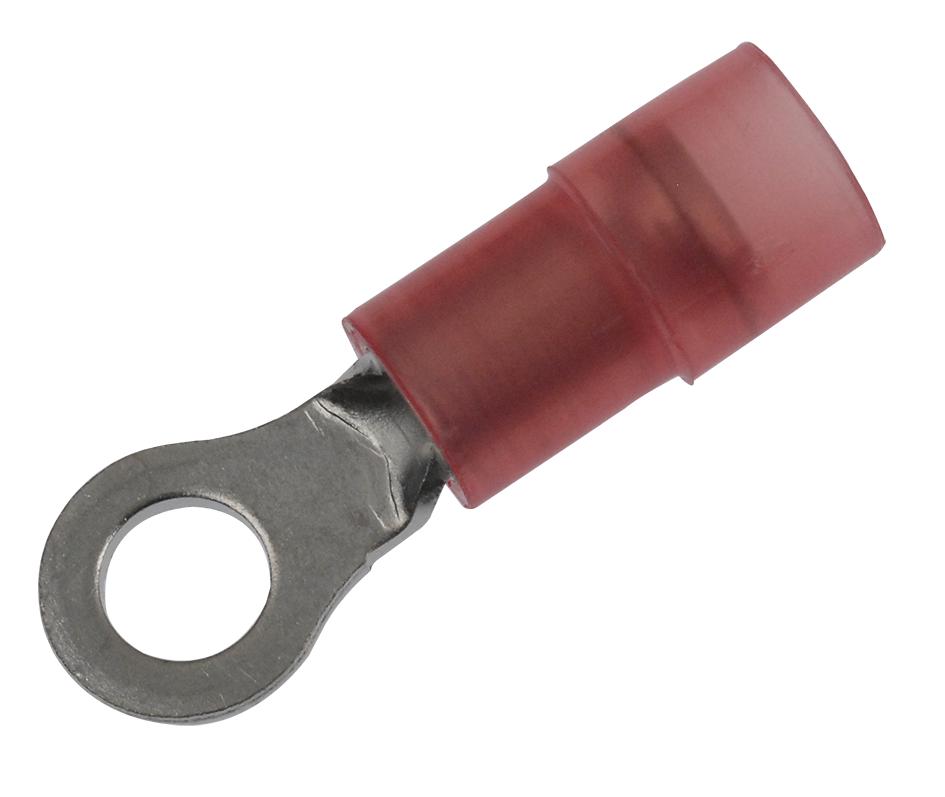 Multicomp Pro Mc29549 Terminal, Ring Tongue, #6, Crimp, Red