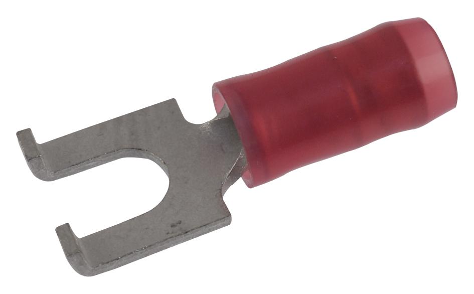 Amp Connectors / Te Connectivity 32561 Terminal, Spade/fork, #6, Crimp, Red