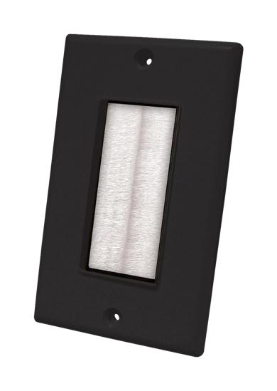 Midlite Products Dbpw-B Decor Brush Plate, Wht Brush, Blk Plate