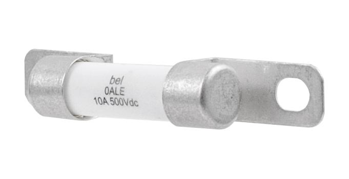 Bel Fuse 0Aleb9100-Pd 500V-Rated Fuse For Ev/hev/ess Accessory Circuits, 10A, Stud Mount With Offset Blade 51Ak0323