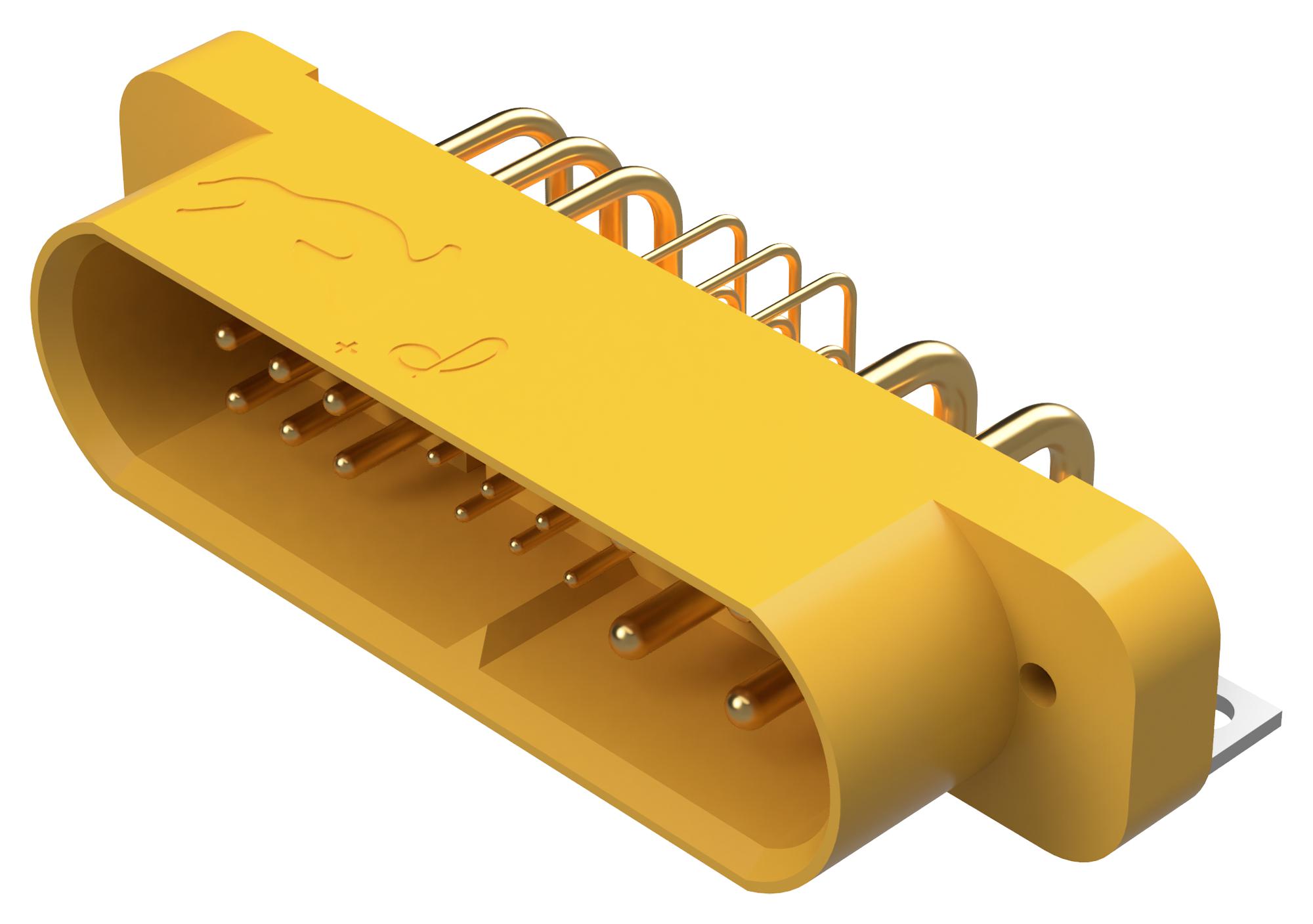 Positronic Gfsh435M47B/aa Rect Pwr Connector, R/a Plug, 25Pos, Tht