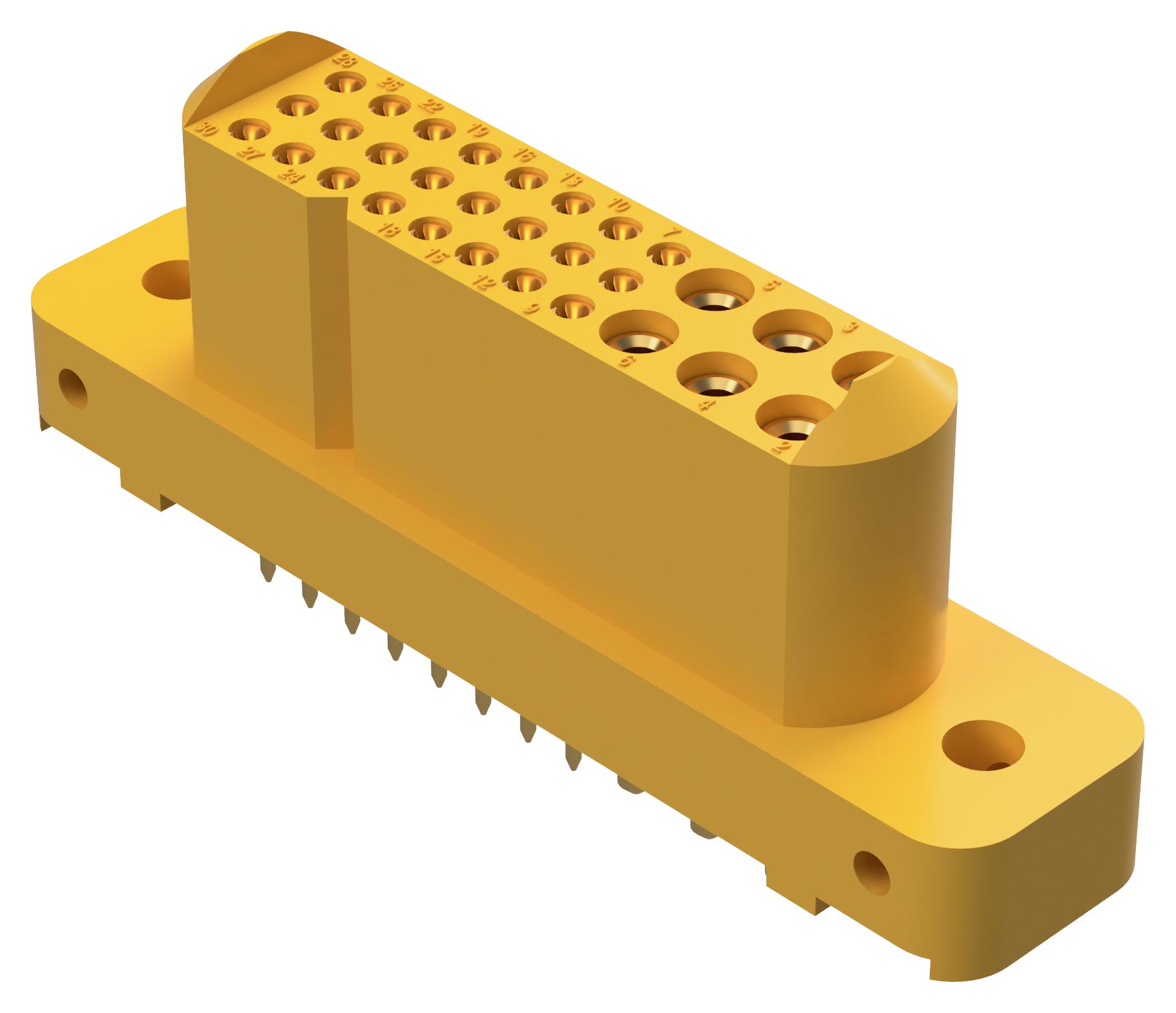 Positronic Gfsh624F37H/aa Rect Pwr Connector, Rcpt, 30Pos, Tht