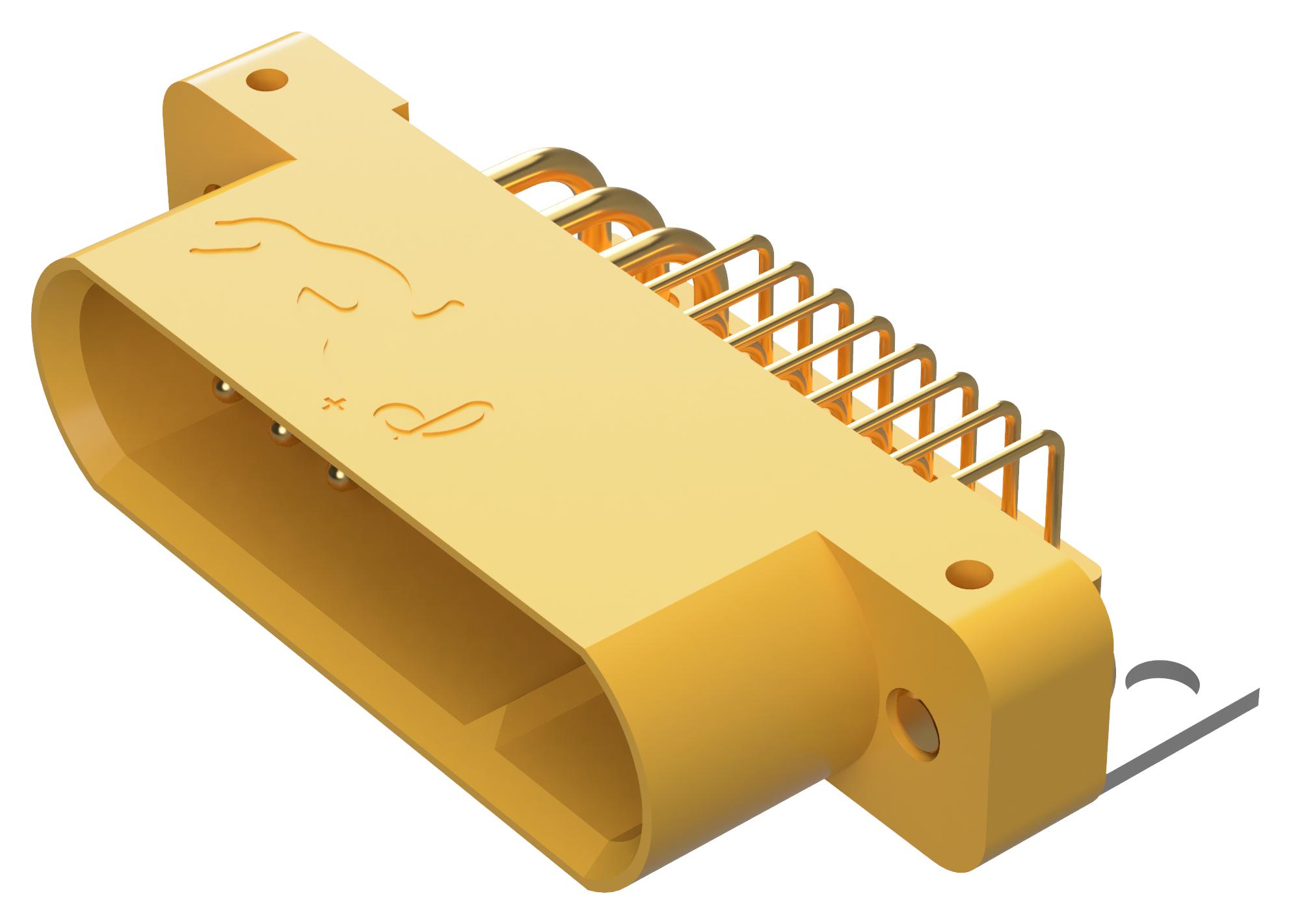 Positronic Gfsh624M47B/aa Rect Pwr Connector, R/a Plug, 30Pos, Tht