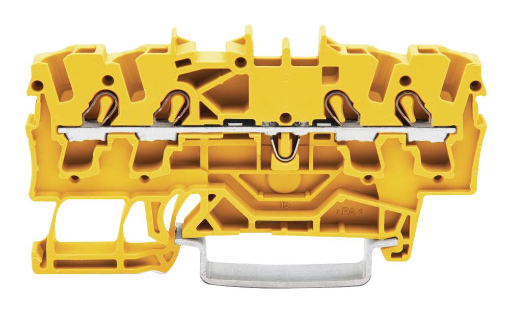 WAGO 2002-1406 Terminal Block, Din Rail, 4Pos, 12Awg