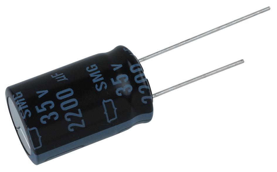 Chemi-Con Esmg350Ell222Ml25S Aluminum Electrolytic Capacitor 2200Uf, 35V, 20%, Radial