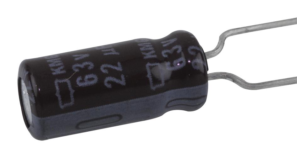 Chemi-Con Ekmg630Etc220Me11D Aluminum Electrolytic Capacitor 22Uf, 63V, 20%, Radial