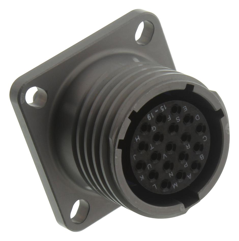 Amphenol Industrial Alm00Fd15-19S(072) Circular Connector, Rcpt, 15-19, Wall Mount