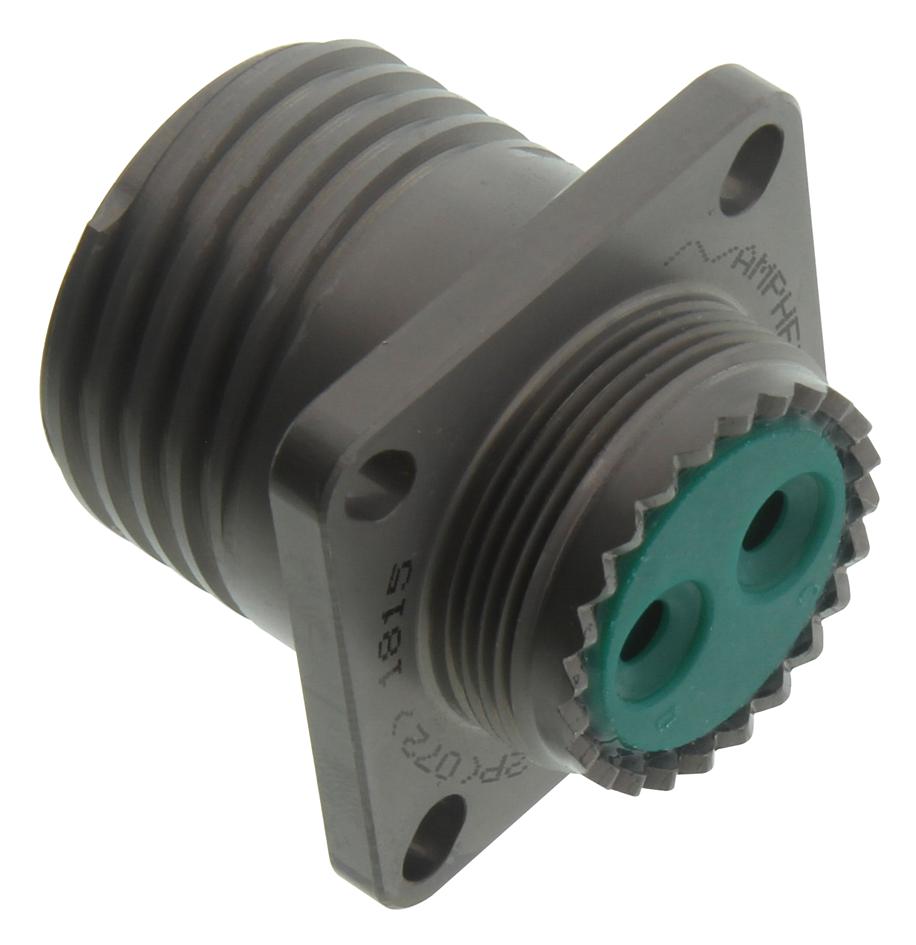 Amphenol Industrial Alm00Fd15-2P(072) Circular Connector, Rcpt, 15-2, Wall Mount