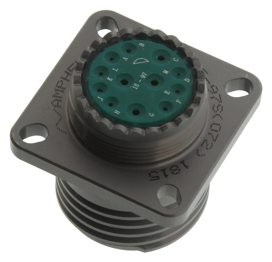 Amphenol Industrial Alm00Fd15-97S(072) Circular Connector, Rcpt, 15-97, Wall Mount