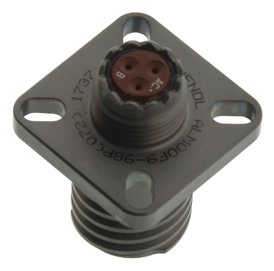 Amphenol Industrial Alm00F9-98P(072) Circular Connector, Rcpt, 9-98, Wall Mount