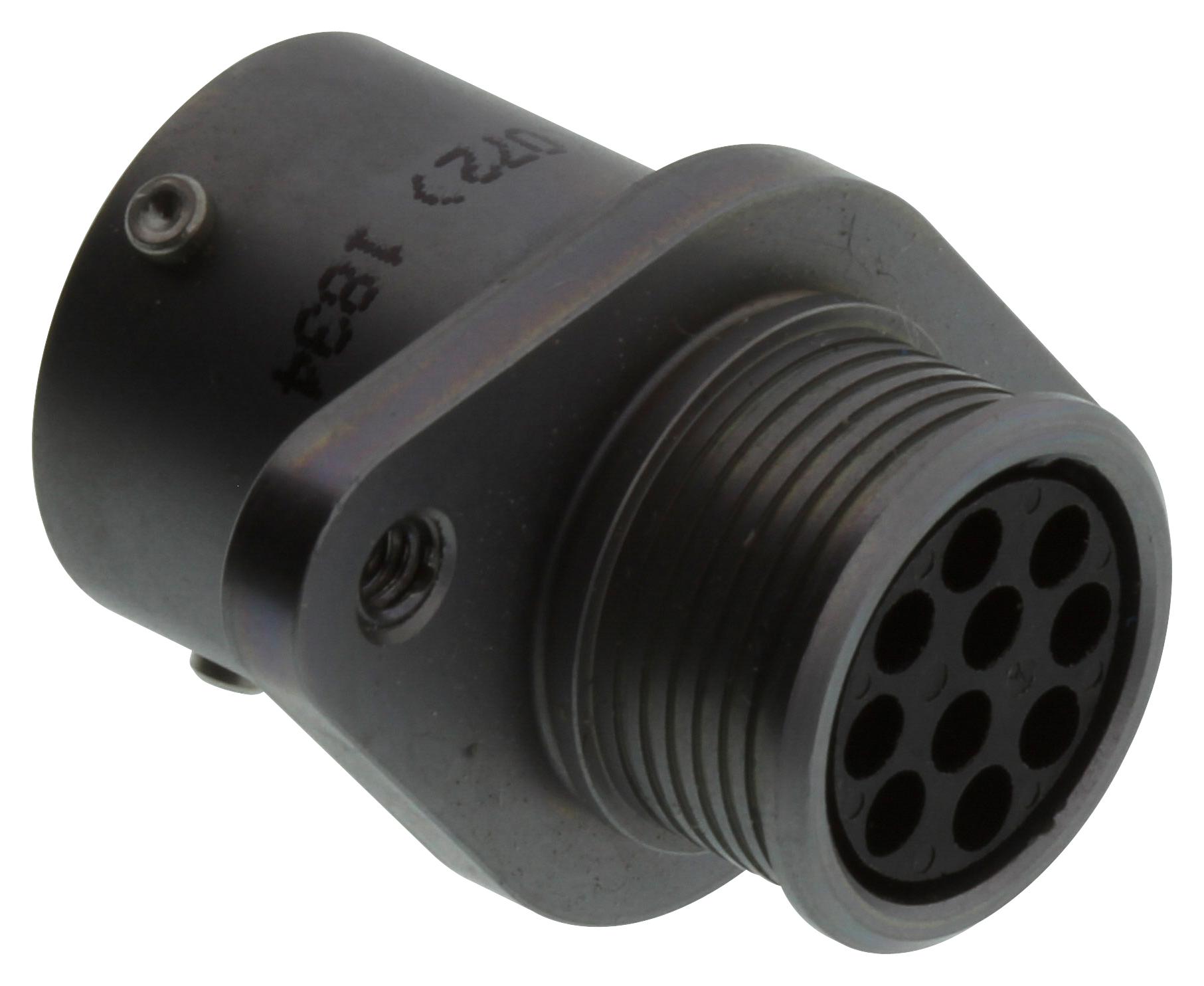 Amphenol Industrial Mb03He09-10Pn(072) Circular Connector, Rcpt, 10Pos, Flange