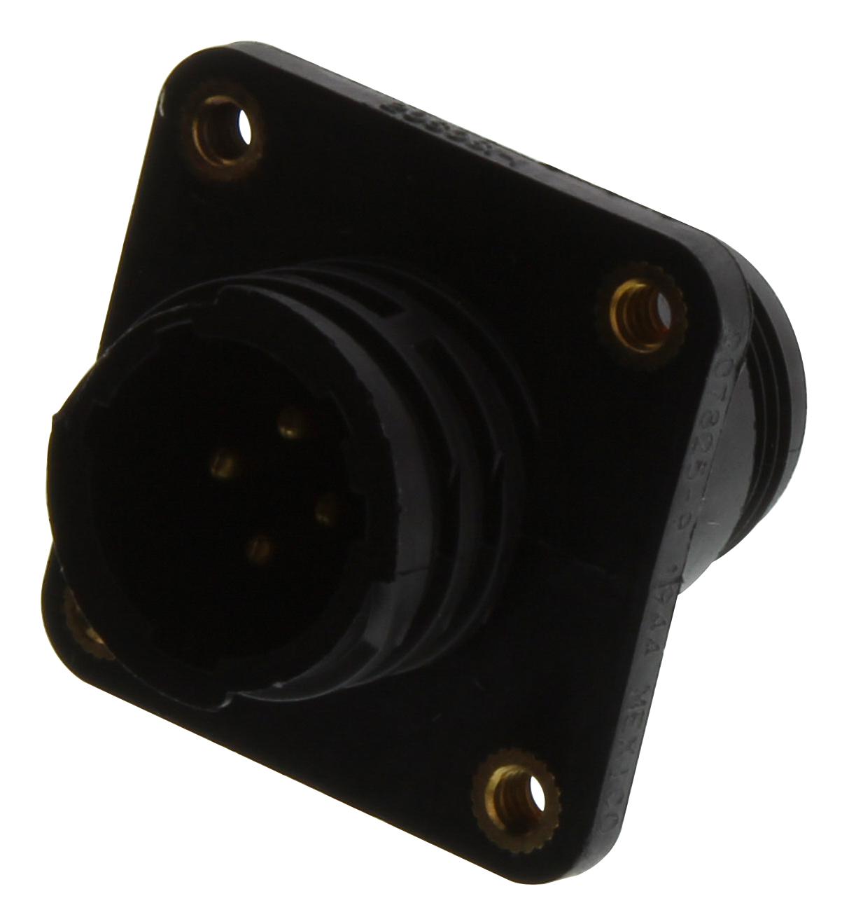 Te Connectivity 207825-9 Circular Connector, Rcpt, 4Pos, Flange