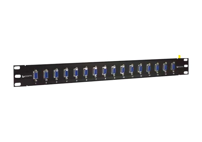 L-Com Pr175Gb9Fb Patch Panel, Db9 F-F Coupler, 16Port, 1U