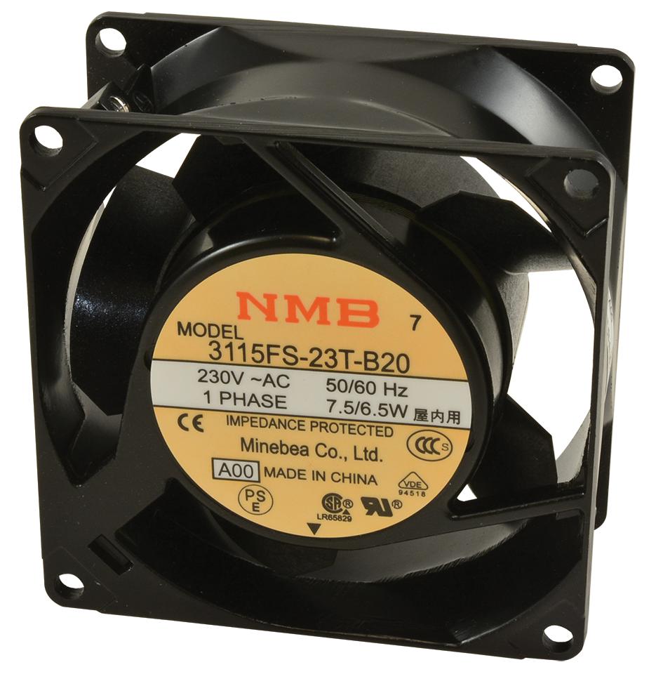 Nmb Technologies 3115Fs-23T-B20-A00 Axial Fan, 80mm, 230Vac, 60Ma