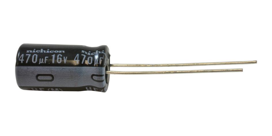 NIchicon Uhe1C471Mpd1Td Aluminum Electrolytic Capacitor, 470Uf, 16V, 20%, Radial