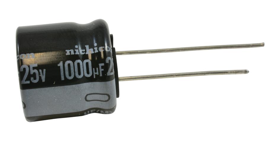 NIchicon Uhe1E102Mhd3Tn Aluminum Electrolytic Capacitor, 1000Uf, 25V, 20%, Radial