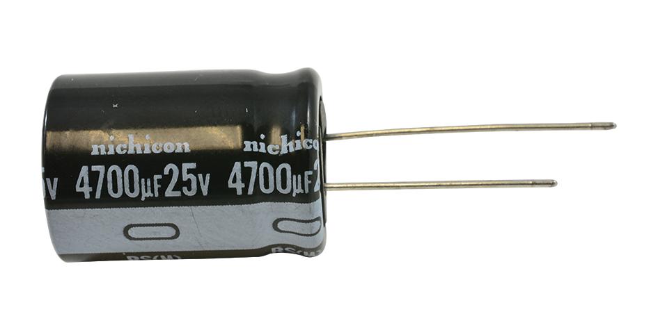 NIchicon Urs1E472Mhd Aluminum Electrolytic Capacitor 4700Uf, 25V, 20%, Radial