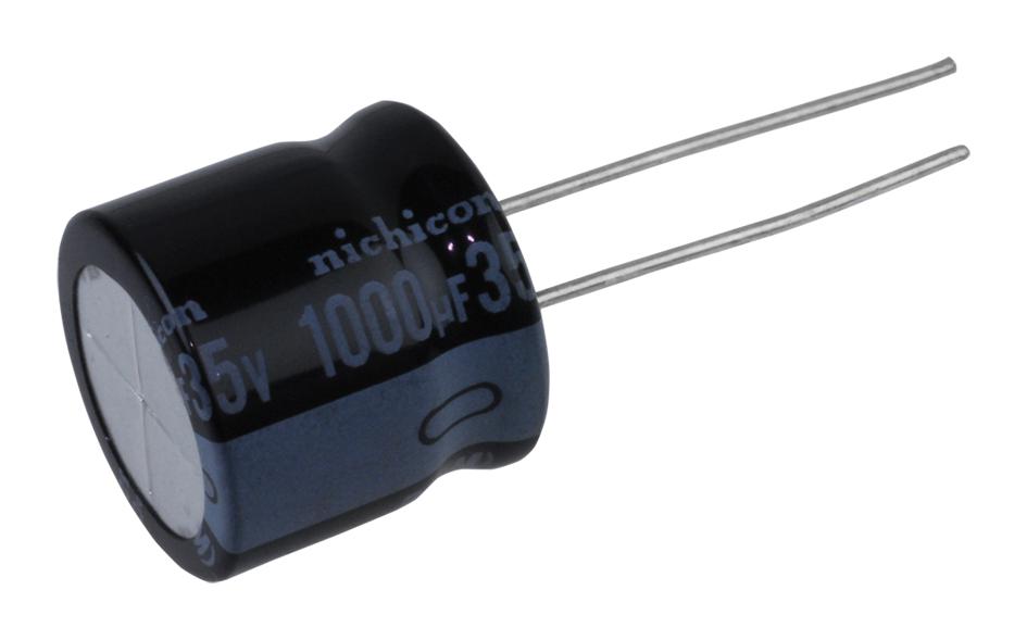 NIchicon Urs1V102Mhd1Tn Aluminum Electrolytic Capacitor, 1000Uf, 35V, 20%, Radial