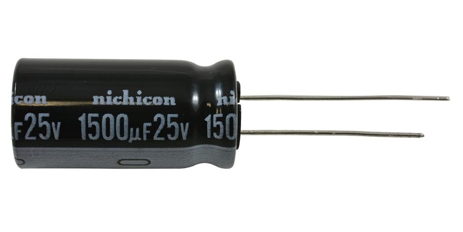 NIchicon Uhe1E152Mhd1To Aluminum Electrolytic Capacitor, 1500Uf,