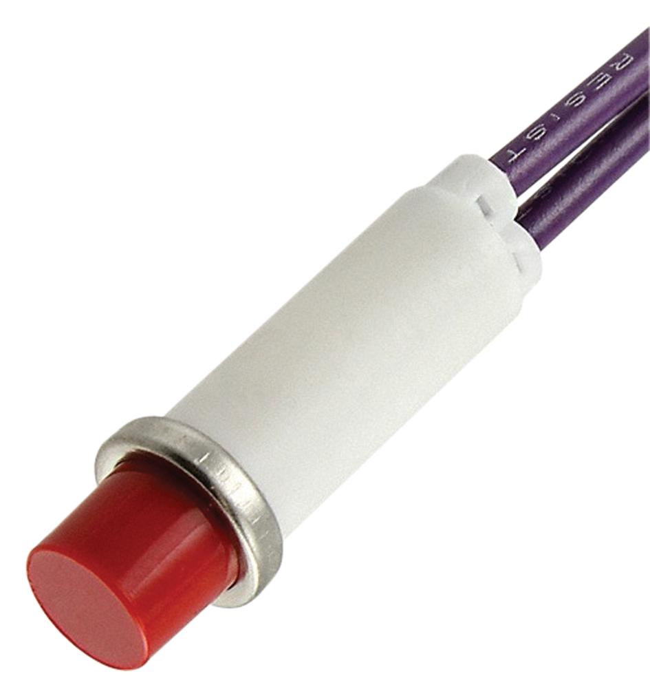 VCC (Visual Communications Company) 2194A1-28V Incandescent Indicator, Panel Mnt, Red