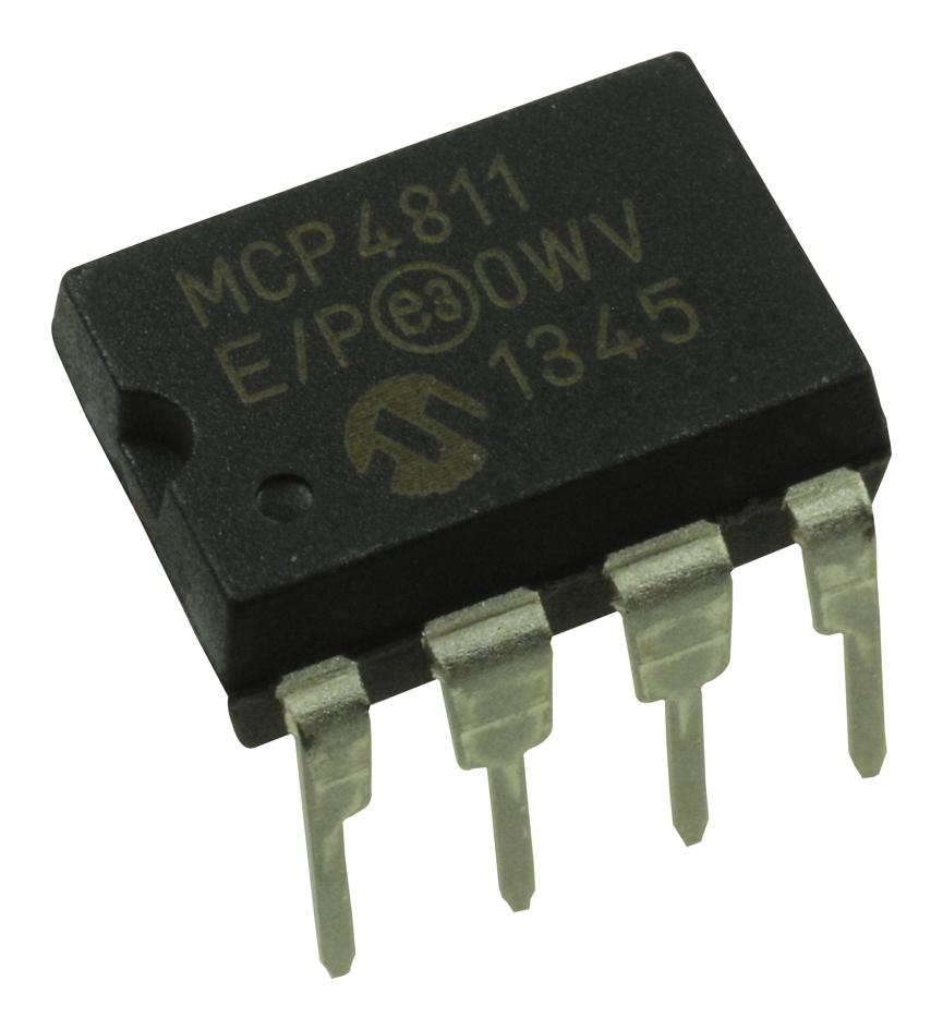 Microchip Technology Technology Mcp4811-E/p Digital To Analog Converter Dac, 10 Bit, Dip-8