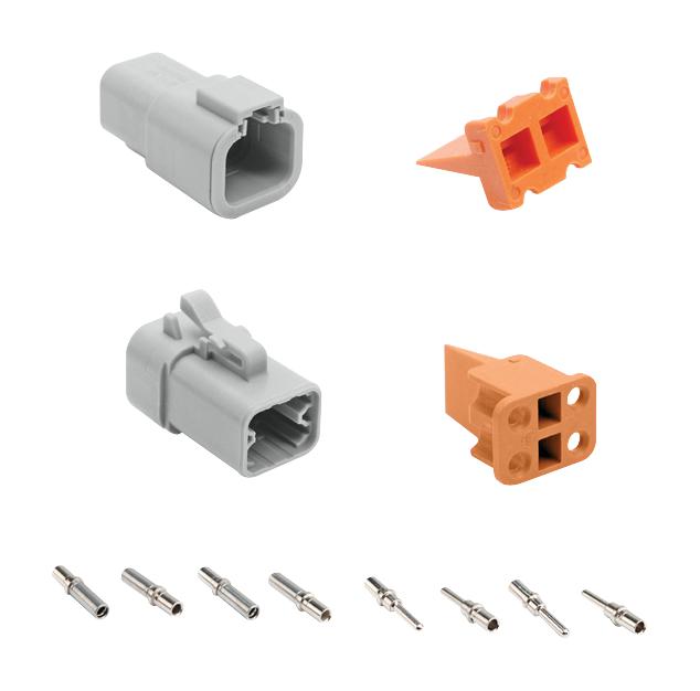 Amphenol Sine/tuchel Atp4Ps-Ckit Plug & Rcpt Connector Kit, Thermoplastic