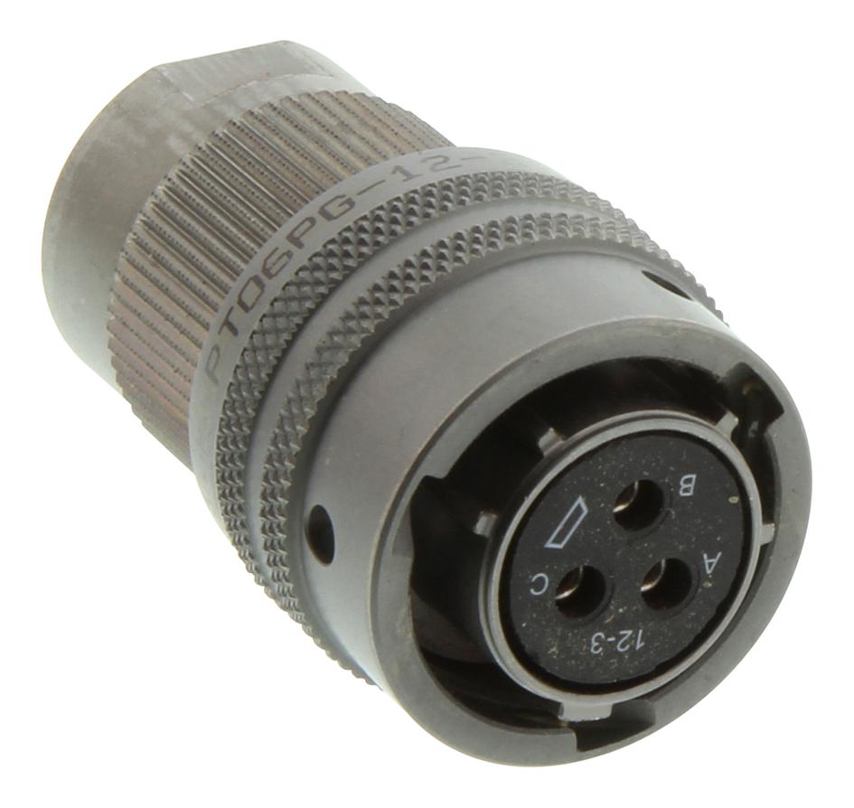 Amphenol Industrial Pt06Pg-12-3S(072) Circular Connector, Plug, 12-3, Cable