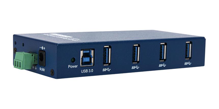 Advantech Bb-Ush204 Industrial Usb 3.0 Hub, 5-Port, 24W, 24V