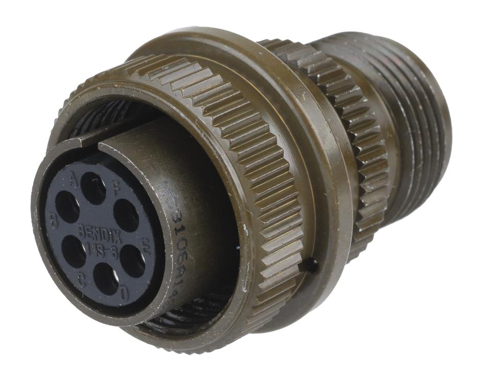 Amphenol Industrial Ms3106A14S-6S. Circular Connector Plug, Size 14S, 6 Position, Cable