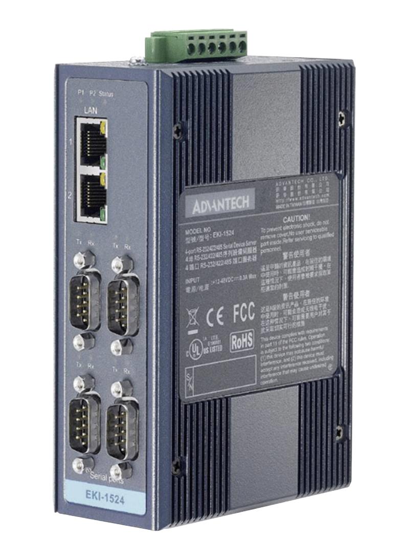 Advantech Eki-1524I-Ce Serial Device Server, 6Port, 10/100Mbps