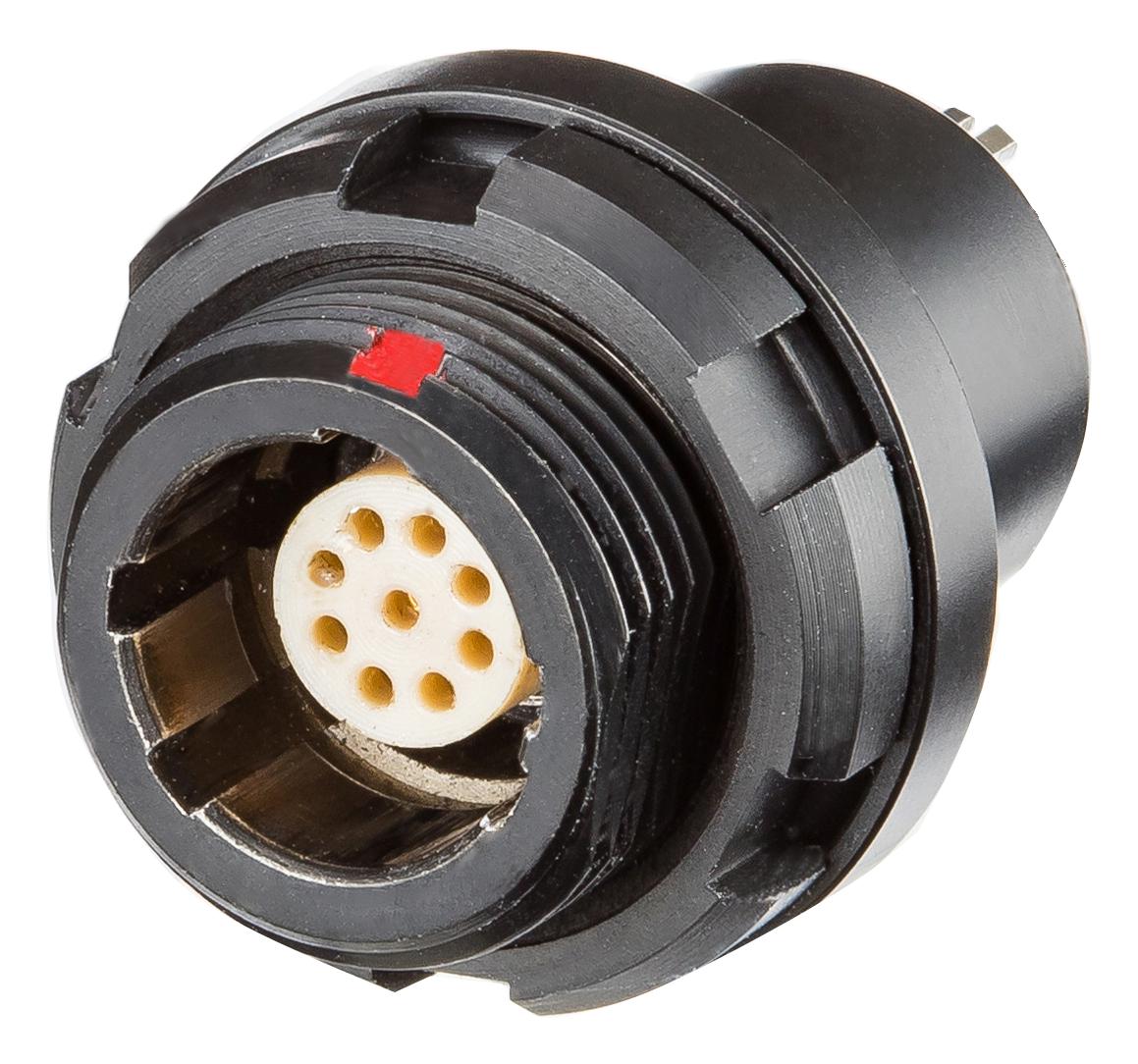 Amphenol LTW Fdyb-09Eefp-Rdk-001 Circular Connector, Rcpt, 9Pos, Panel