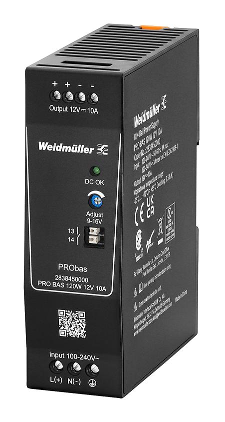 Weidmuller 2838450000 Power Supply, Ac-Dc, 12V, 10A