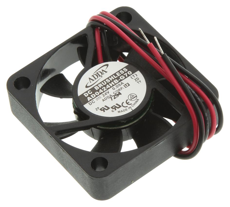 Adda Ad0424Hb-G70 Axial Fan, 40mm, 24Vdc, 6.2Cfm, 26Dba