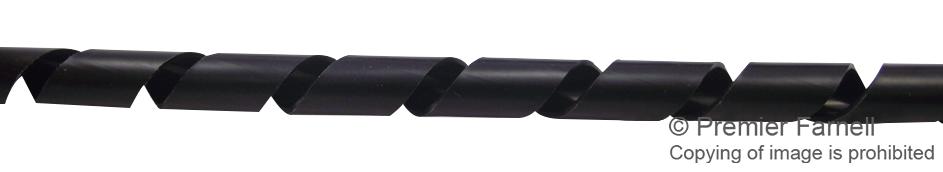 Panduit T100P-C0 Spiral Wrap, Polypropylene, 25.4mm, Blk