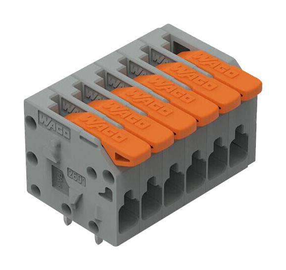 WAGO 2601-1106 Terminal Block, Wire To Brd, 6Pos, 16Awg