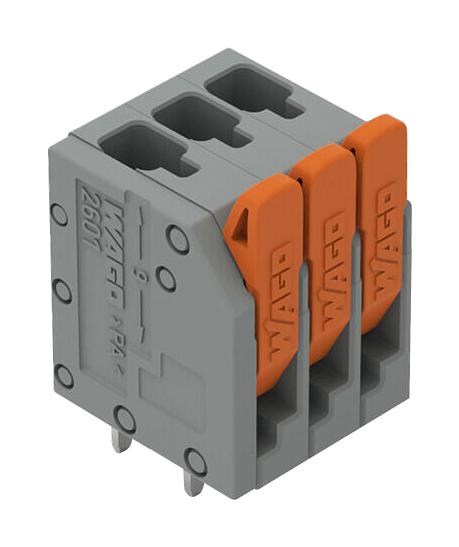 WAGO 2601-3103 Terminal Block, Wire To Brd, 3Pos, 16Awg