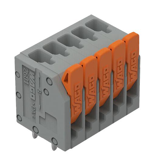 WAGO 2601-3105 Terminal Block, Wire To Brd, 5Pos, 16Awg