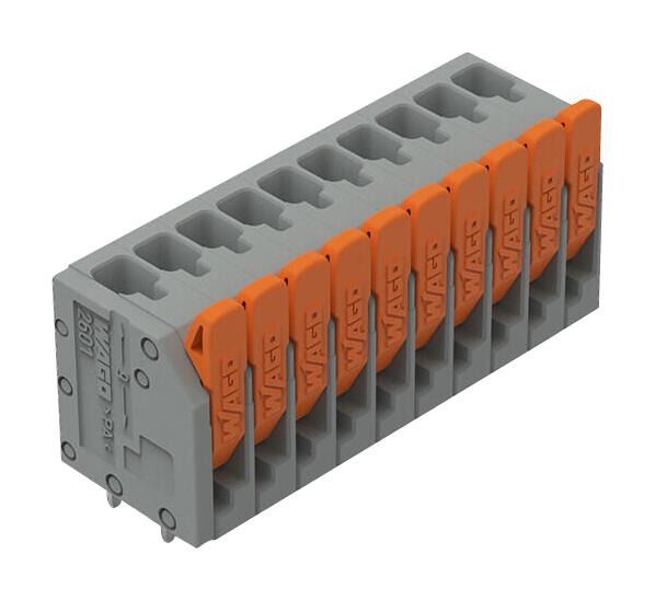 WAGO 2601-3110 Terminal Block, Wire To Brd, 10Pos/16Awg