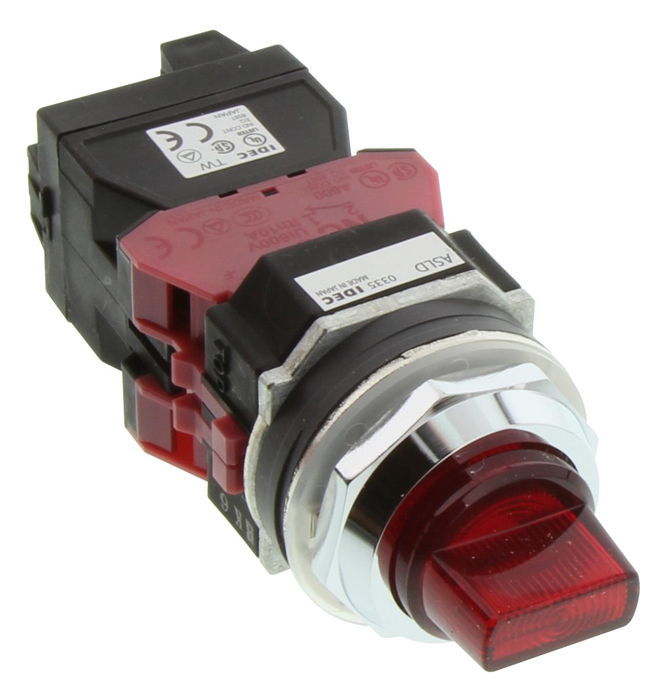 IDEC Asld3313602Dnur Rotary Switch, 2P, 3Pos, 10A, 110V