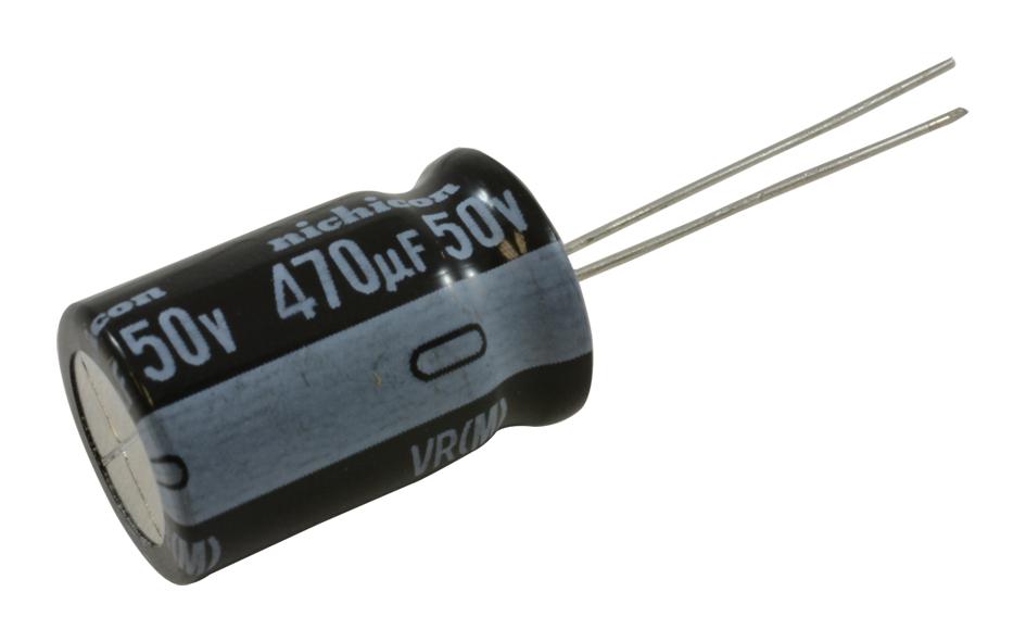 NIchicon Uvr1H471Mhd1To Aluminum Electrolytic Capacitor, 470Uf, 50V, 20%, Radial