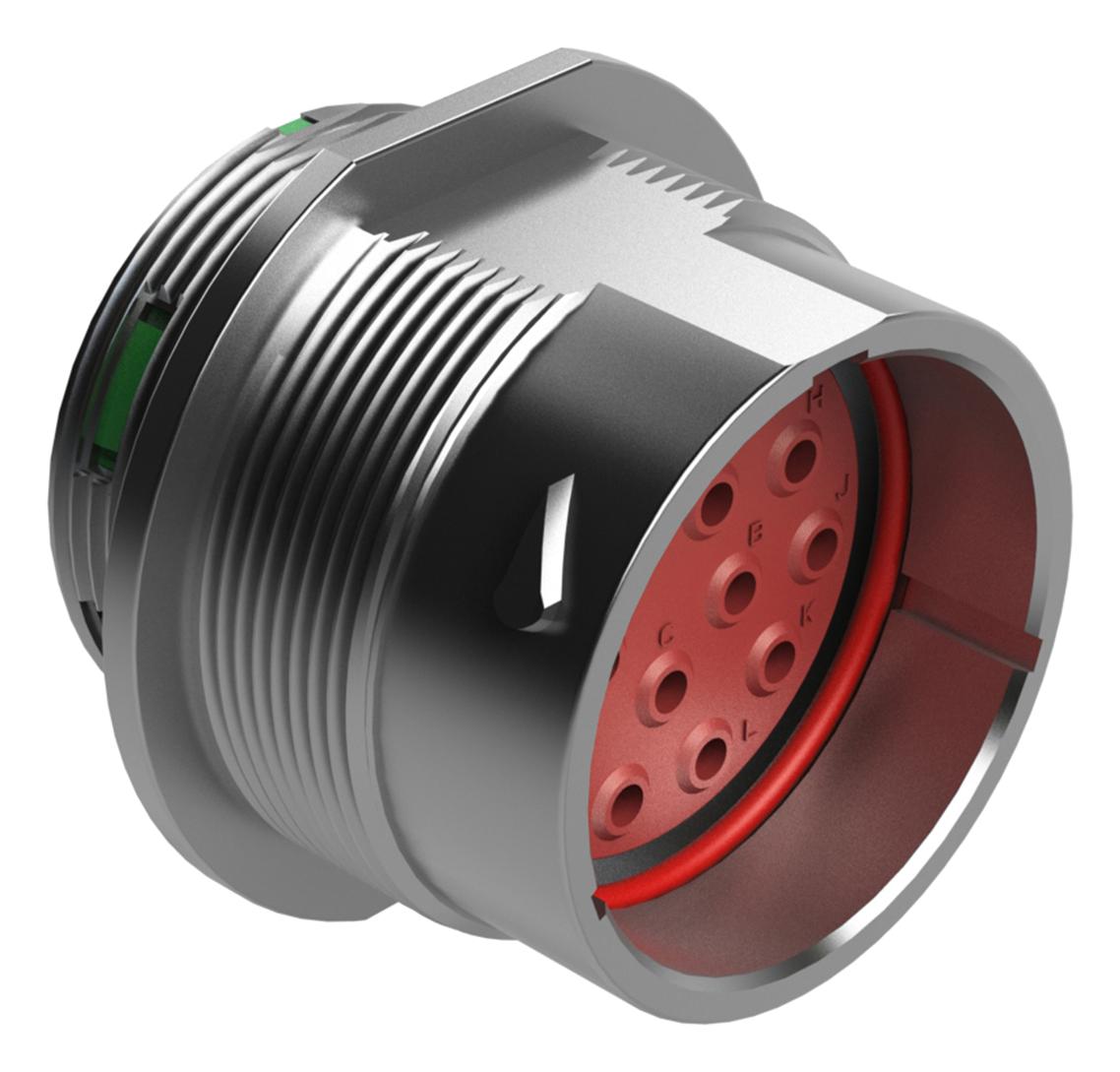 Amphenol Sine/tuchel Ahdm04-24-16Pn Circular Connector, Rcpt, 16Pos, Panel