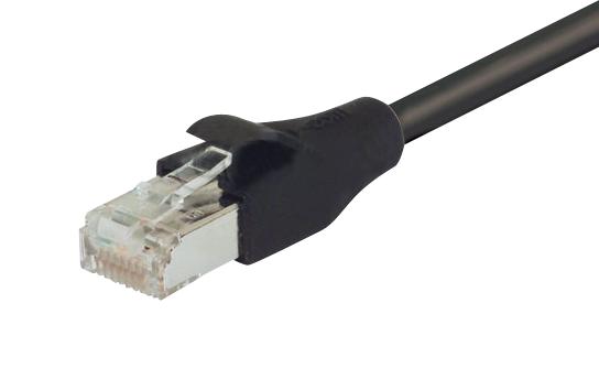 L-Com Trd695Scr-Blk-2 Patch Cable, Rj45 Plug, Cat6, 600mm, Blk