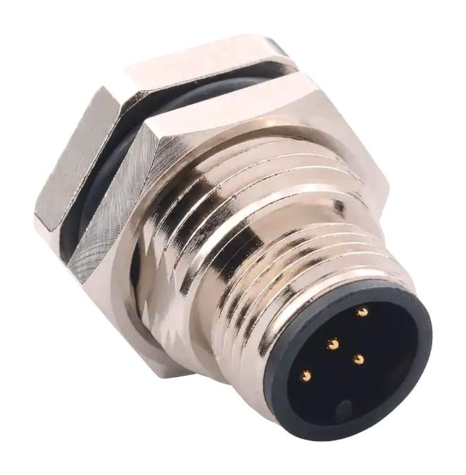 NorComp 860-005-11Sr004 Sensor Connector, M12, 5Pos, Plug, Panel