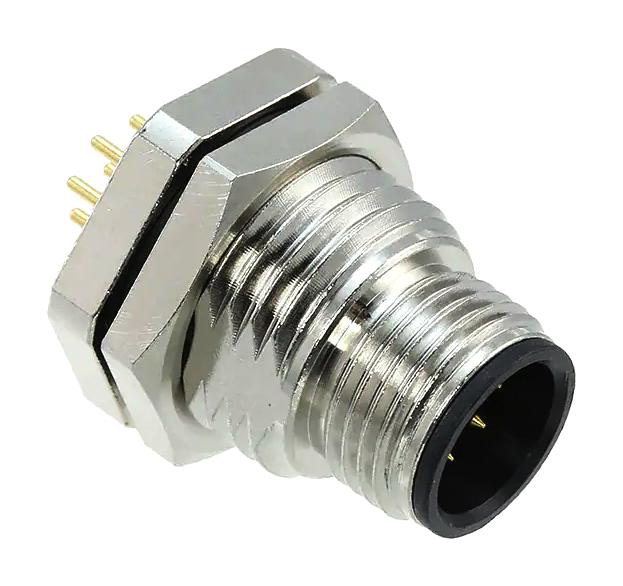 NorComp 860-008-11Sr004 Sensor Connector, M12, 8Pos, Plug, Panel