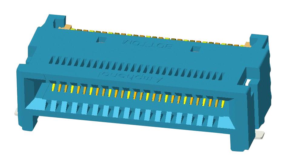 Amphenol Communications Solutions Me1005611202041. Card Edge Connector, Dual Side, 56Pos, Smt