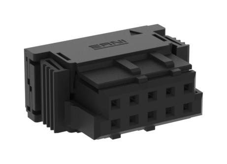 Erni / Te Connectivity 474034-E. Connector Housing, Rcpt, 10Pos, 2.54mm